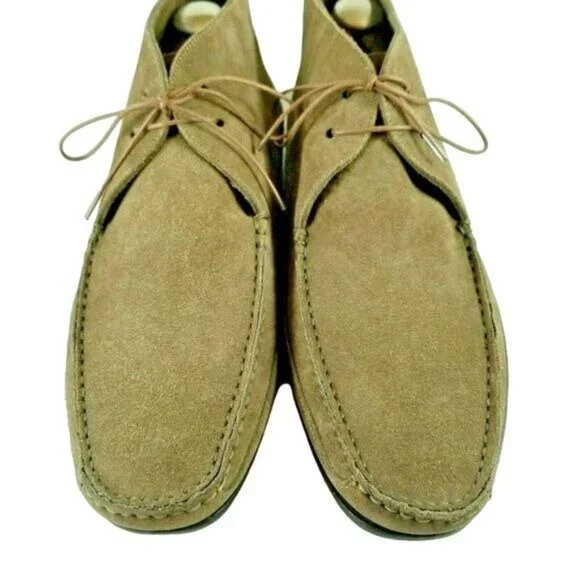 Yves Saint Laurent Rive Gauche Men 6.5-7 Desert Tan Suede Dress Shoe Chukka Boot - Picture 7 of 10
